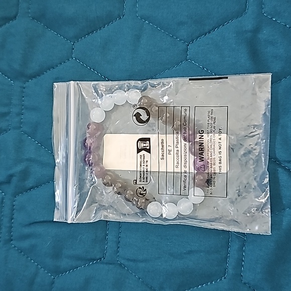 PAIN RELIEF Natural Stone Bracelet ~ Amethyst, Rainbow Obsidian, Angelite - Picture 9 of 11